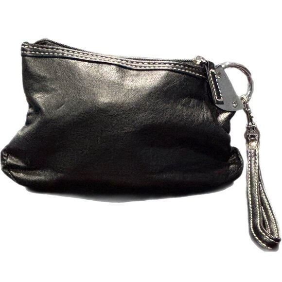 Chateau Black & Silver Wristlet Coin Purse Patchwork Design - Picture 2 of 6